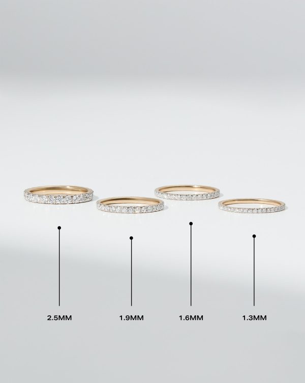 1.3 mm Personalized Perfect Pavé Diamond Ring Online